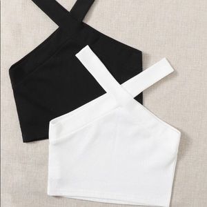 Plus size - 2 Pack Crisscross Halter Top (4 tops total)